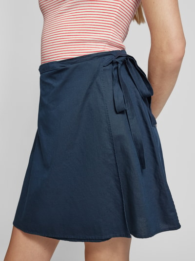 Marc O'Polo Denim Linnen rok met vetersluiting opzij Marineblauw - 3