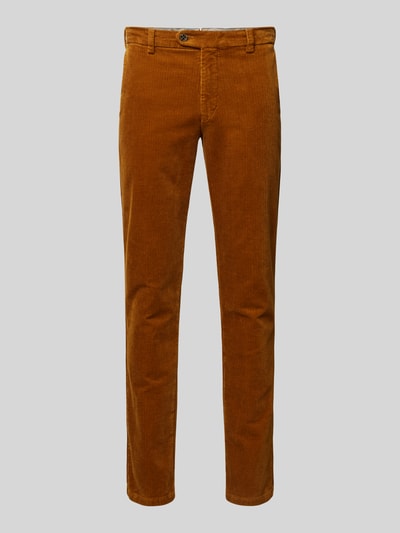 Mmx Slim fit corduroy broek met achterzakken, model 'Lupus' Camel - 2