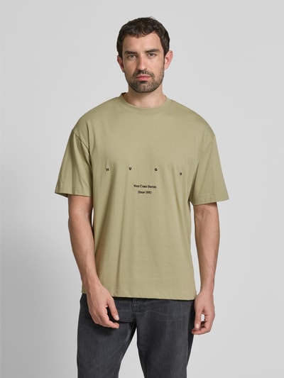 HUGO T-Shirt mit Rundhalsausschnitt Modell 'Duwrite' Hellgruen 4