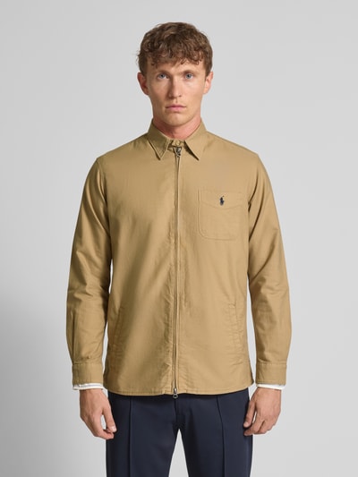 Polo Ralph Lauren Regular fit overhemdjack met ritssluiting, model 'Osacalon' Beige - 4
