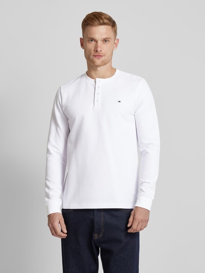 Christian Berg Men Longsleeve mit Logo-Stitching Weiss 4