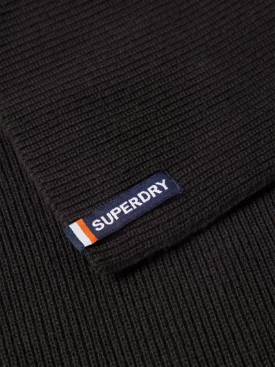 Superdry Szal z naszywką z logo Czarny 2