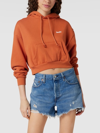 Levi's® Korte hoodie met labelprint Koper - 4