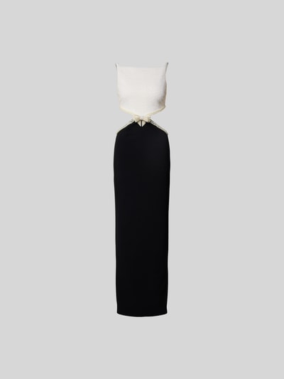 Self-Portrait Maxikleid mit Cut Outs Black 2