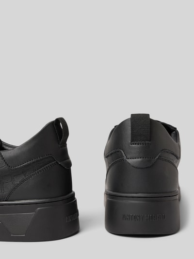 Antony Morato Sneaker aus Leder mit Label-Patch Modell 'METAL BOLD ANIMAL' Black 2