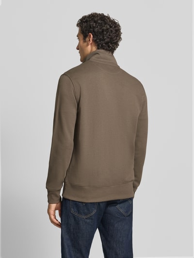 GANT Regular Fit Sweatjacke aus Baumwoll-Mix Taupe 5