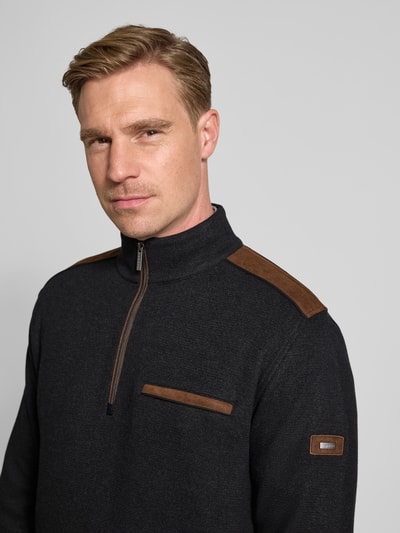 bugatti Bluza z detalem z logo Ciemnoszary 3