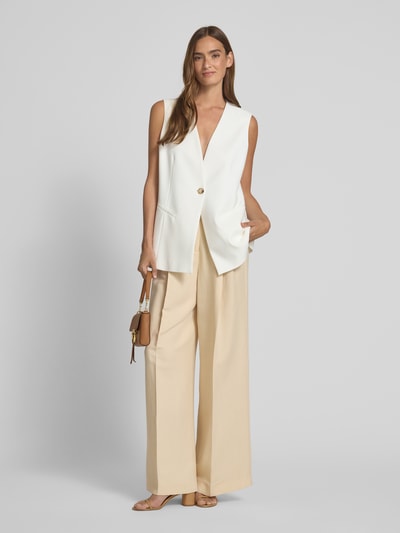 s.Oliver BLACK LABEL Relaxed Fit Indoor-Weste mit Viskose-Anteil Offwhite 1