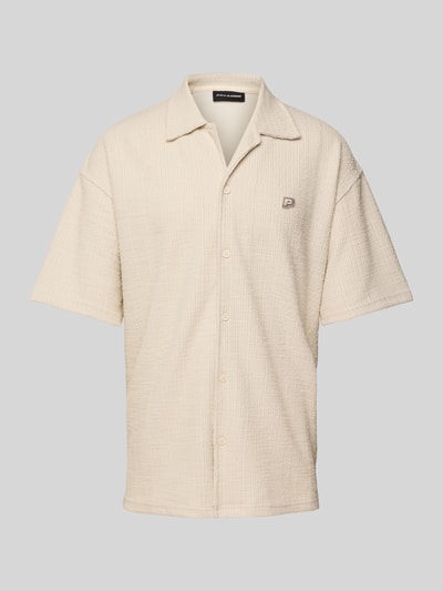 Pegador Regular fit vrijetijdsoverhemd met labelstitching, model 'LIBCO' Offwhite - 2