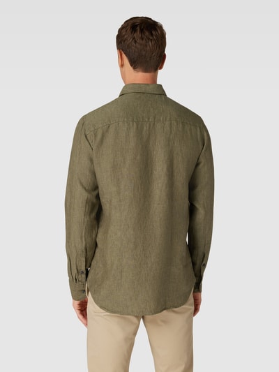Matinique Koszula casualowa o kroju regular fit z czystego lnu model ‘marc’ Khaki 5