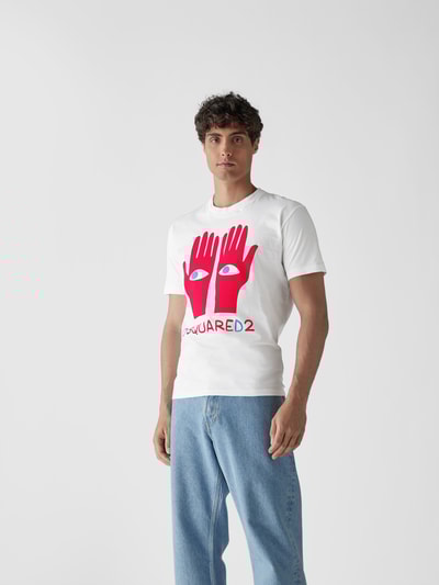 Dsquared2 T-Shirt mit Label-Print Weiß 4