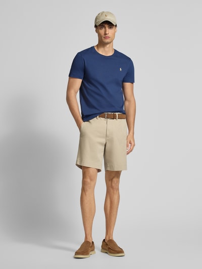 Polo Ralph Lauren Custom slim fit T-shirt met labelstitching Blauw gemêleerd - 1