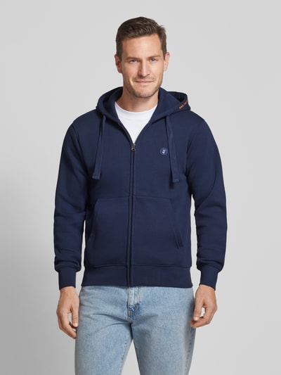 SAVE THE DUCK Sweatjack met labeldetail, model 'Cissus' Marineblauw - 4