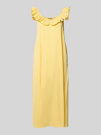 Smith and Soul Sukienka midi z falbanami Pastelowy żółty 2