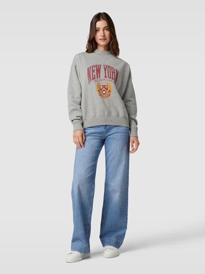 Polo Ralph Lauren Sweatshirt mit Label-Print Mittelgrau 1