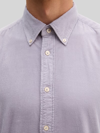 Marc O'Polo Regular Fit Freizeithemd aus Baumwolle mit Cordstruktur Lila 3