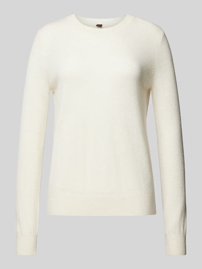 Stefanel Strickpullover mit Rundhalsausschnitt Offwhite 2