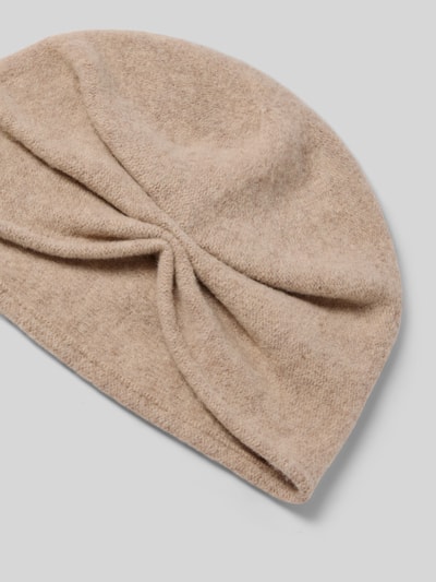 Loevenich Muts van zuivere wol in gebreide look, model 'NOS' Beige - 2