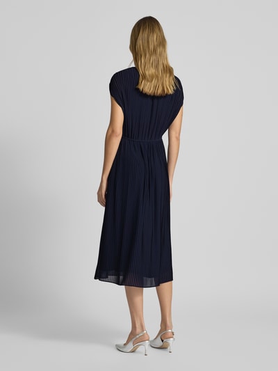 comma Midikleid mit Plisseefalten Marine 5
