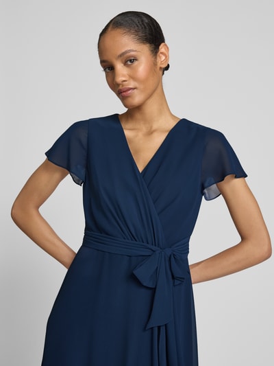 Christian Berg Cocktail Cocktailkleid in Wickel-Optik Marine 3