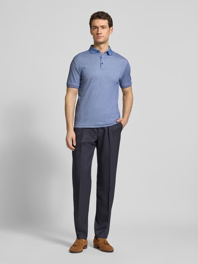 HECHTER PARIS Slim Fit Poloshirt mit Label-Detail Blau 1