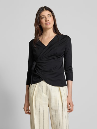ZABAIONE Longsleeve in Wickel-Optik Black 4