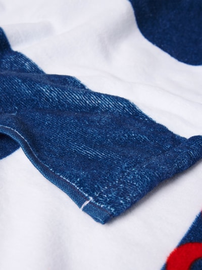 MC2 Saint Barth Handdoek met labelprint Marineblauw - 3
