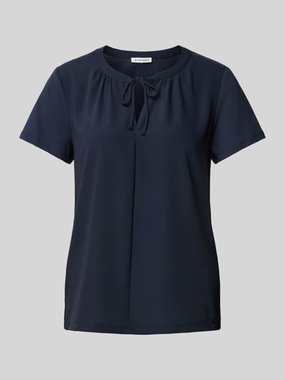 Tom Tailor Bluse mit Schlüsselloch-Ausschnitt Marine 2