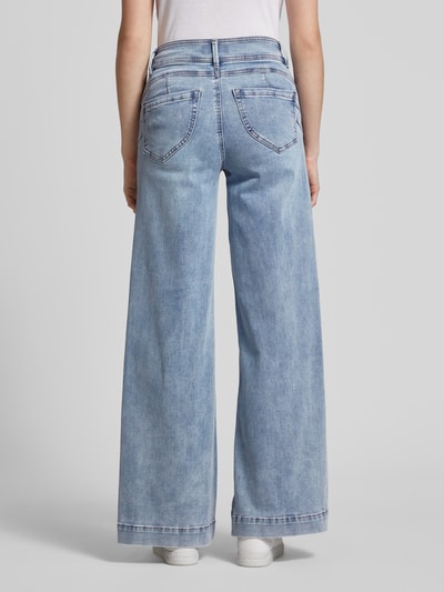 FREE/QUENT Wide Leg Jeans mit Gürtelschlaufen Modell 'Lopez' Hellblau 5