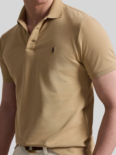 Polo Ralph Lauren Koszulka polo o kroju regular fit z mieszanki bawełny Beżowy 3