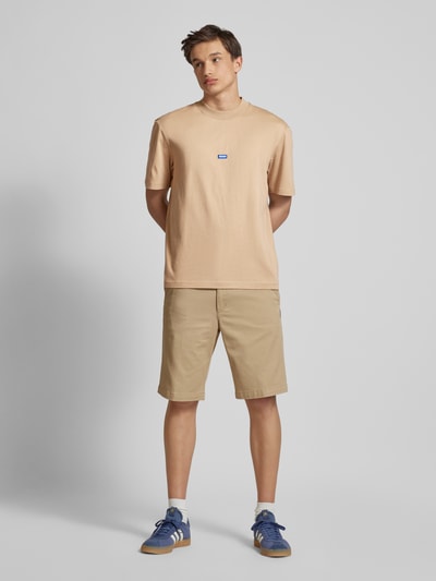 Hugo Blue T-Shirt mit Label-Patch Modell 'Nieros' Beige 1