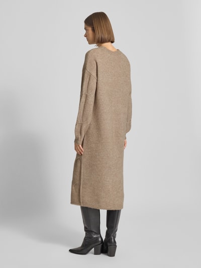 Pieces Relaxed Fit Strickkleid mit Woll-Anteil Modell 'JENNA' Schoko 5