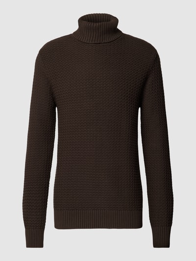 Selected Homme Strickpullover mit Rollkragen Modell 'THIM' Dunkelbraun 2