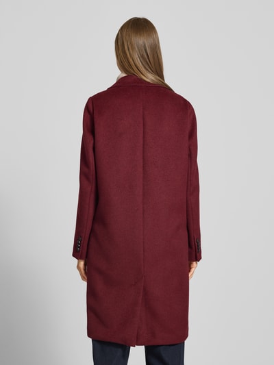 s.Oliver RED LABEL Regular fit lange jas met wol Bordeaux - 5