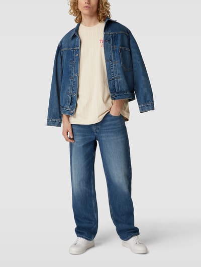 Tommy Jeans Regular Fit T-Shirt mit Label-Stitching Beige 1
