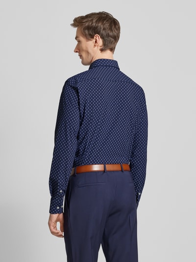 BOSS Slim fit zakelijk overhemd met kentkraag, model 'Hank' Marineblauw - 5