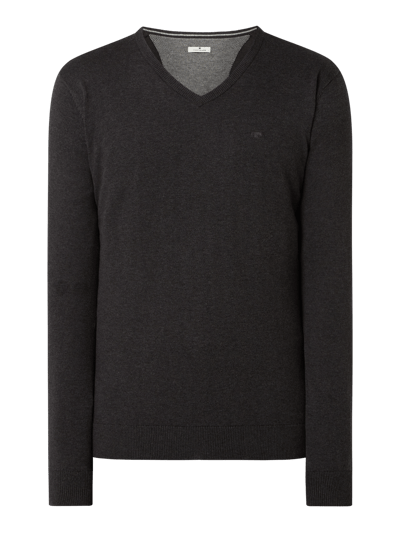 Tom Tailor Pullover aus Baumwolle  Dunkelgrau Melange 2