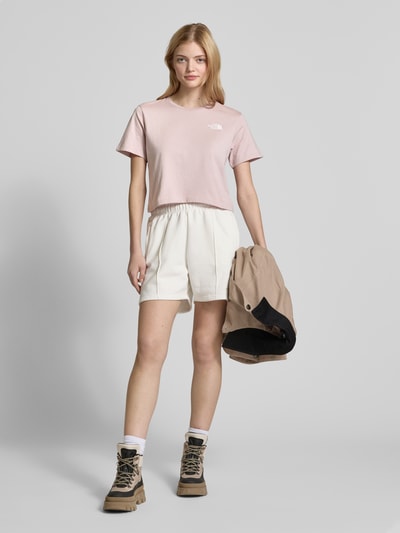 The North Face Cropped T-Shirt mit Label-Print Hellrosa 1