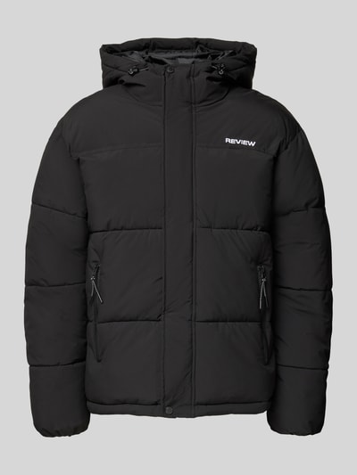 REVIEW Gewatteerd jack met labelstitching en ritszakken Zwart - 2