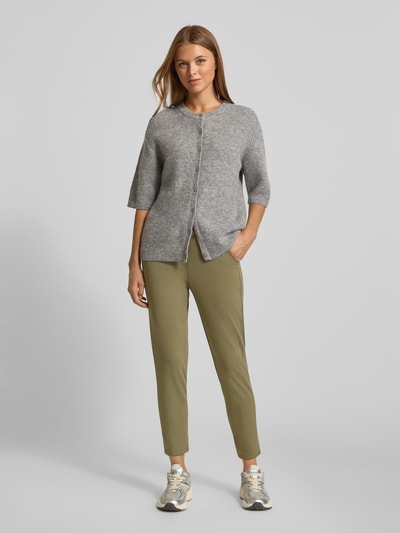 ZABAIONE Spodnie materiałowe o kroju skinny fit z elastycznym pasem Khaki 1