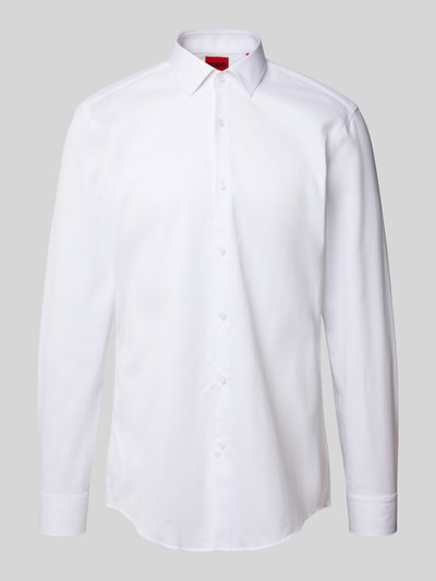 HUGO Slim Fit Businesshemd aus reiner Baumwolle Modell 'KENNO' Weiss 2