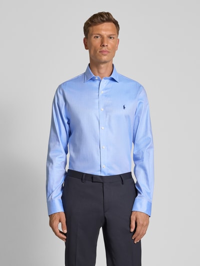 Polo Ralph Lauren Koszula biznesowa o kroju slim fit z kołnierzykiem typu kent Błękitny 4