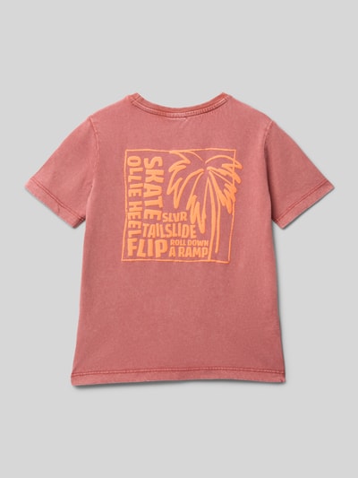 s.Oliver RED LABEL Regular Fit T-Shirt aus reiner Baumwolle Dunkelrot 3