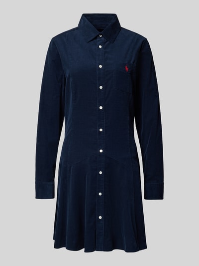 Polo Ralph Lauren Regular Fit Shirt Dress in Cord-Optik Marine 2