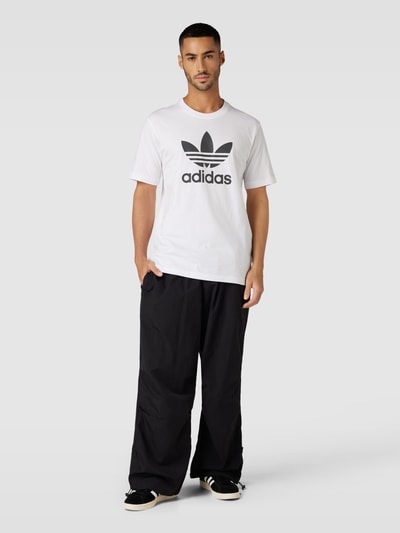 adidas Originals T-shirt met labelprint, model 'TREFOIL' Wit - 1