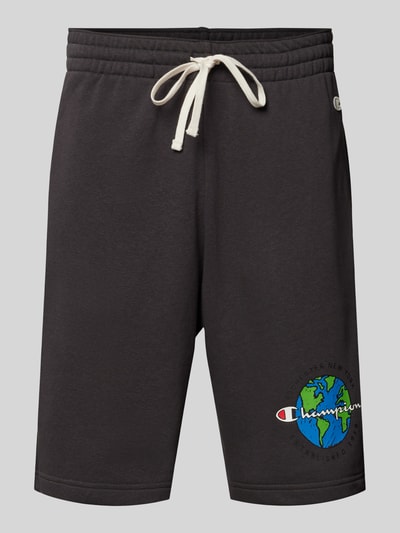 CHAMPION Regular Fit Sweatshorts mit Motiv-Print Dunkelblau 2