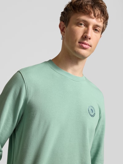 Blend Regular Fit Pullover mit Logo-Stitching Modell 'Kane' Tuerkis 3