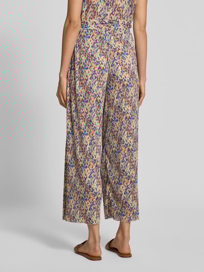 Rich & Royal Broek in all-over look met plissévouwen Bordeaux - 5