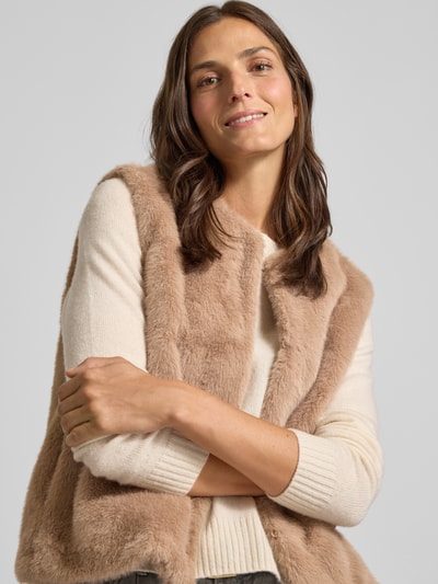 Fynch-Hatton Gilet met imitatiebont Beige - 3