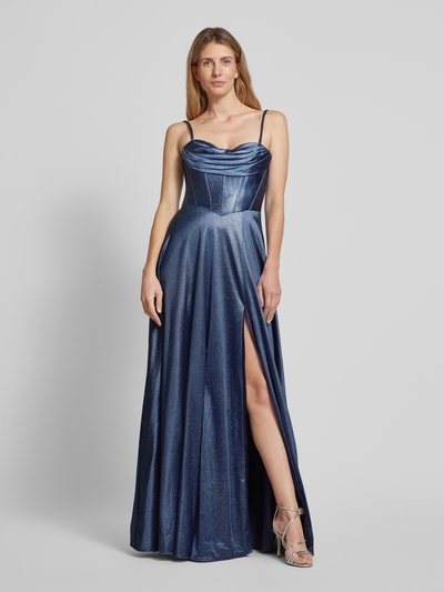 Mascara Abendkleid mit Herz-Ausschnitt Blau 4